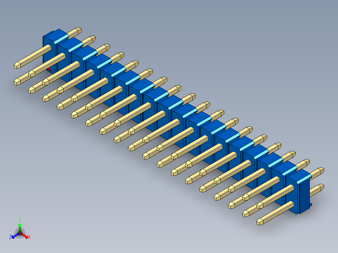 彩色公头100mil（2.54mm）系列-DS1021_blue_2x18p_100mil_Type1_rev1.0