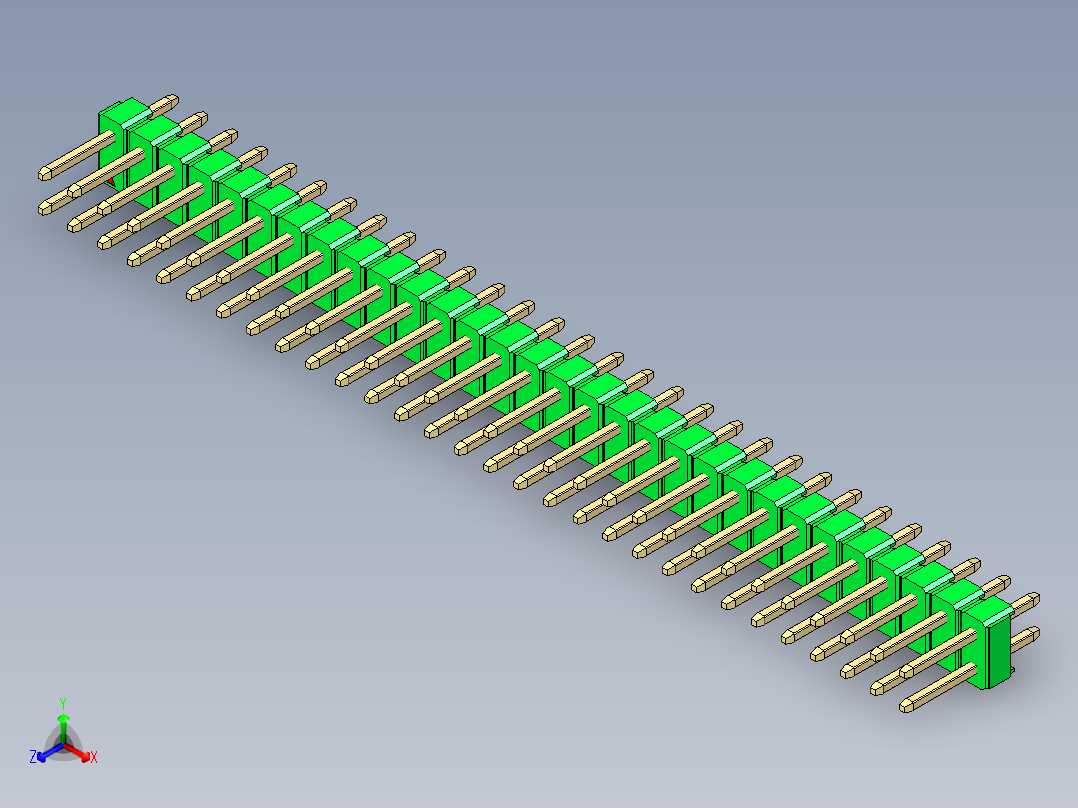 彩色公头100mil（2.54mm）系列-DS1021_green_2x30p_100mil_Type1_rev1.0