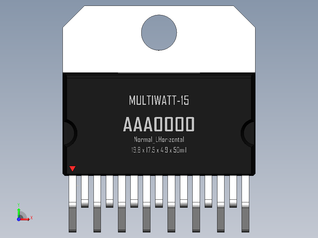 multiwatt-ST 封装-MULTIWATT-15前视图