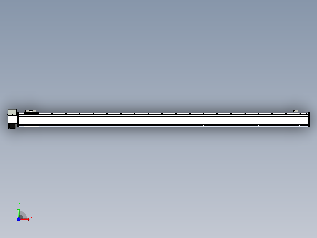 同步带滑台-半封闭B10H-L45-S1900-RD-P40-D3前视图