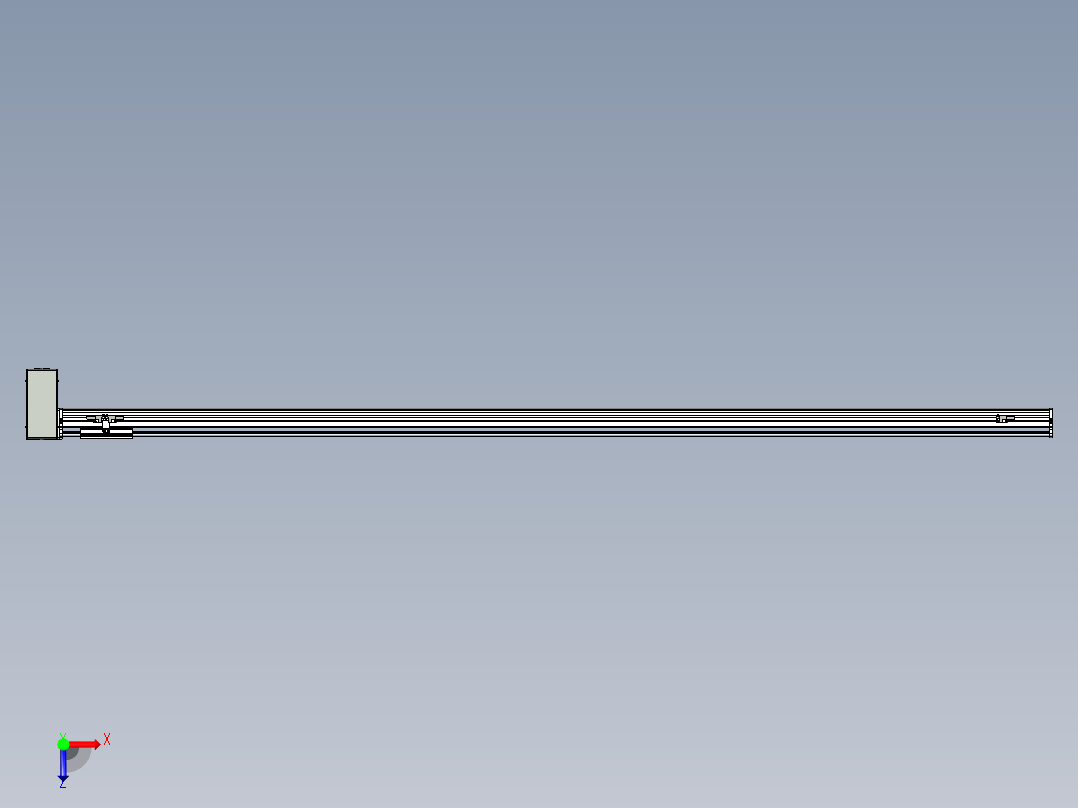 同步带滑台-半封闭B10H-L45-S1900-RD-P40-D3俯视图