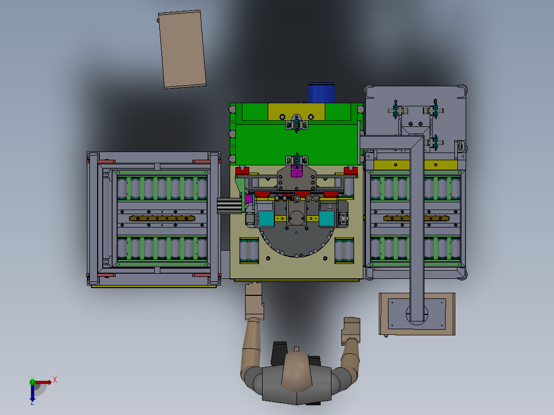 螺丝拧紧机俯视图