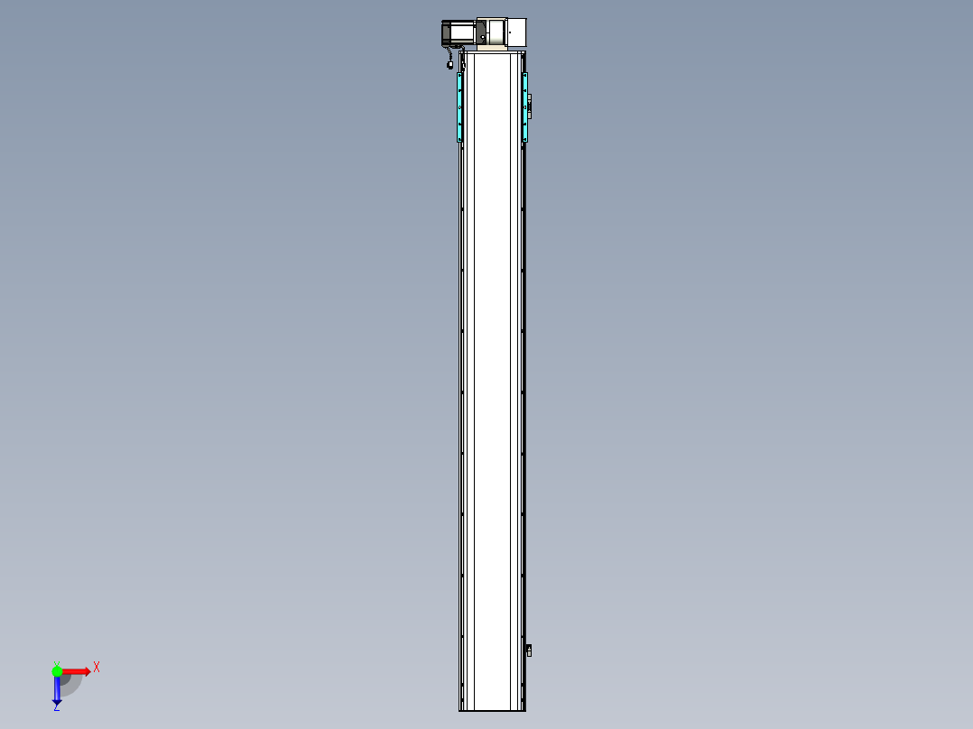 同步带滑台-半封闭B22H-L100-C-S1750-RU-P75-D3-N5俯视图