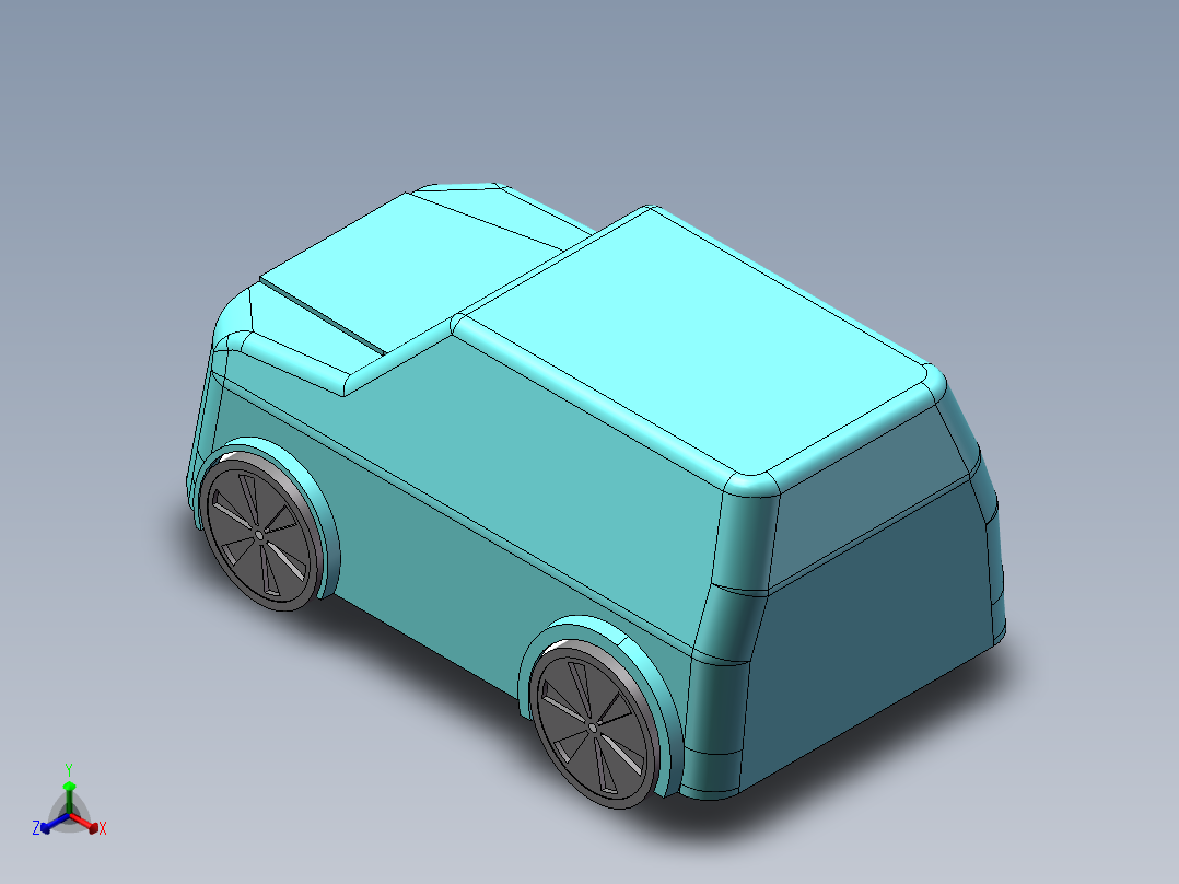 sw汽车模型正等轴测图
