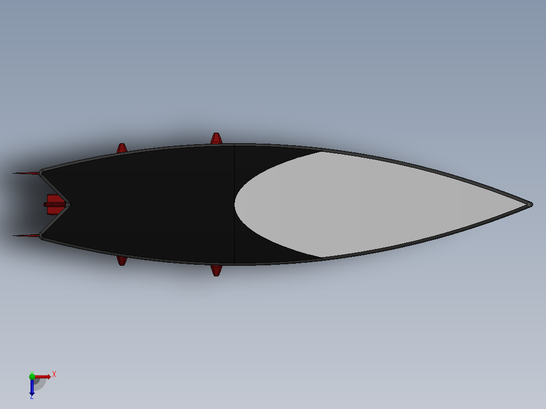 冲浪板12俯视图