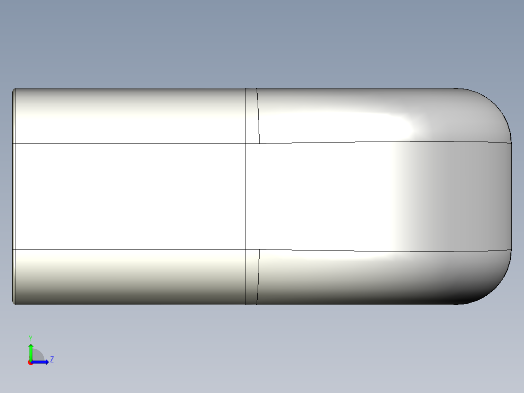 取手(不銹鋼)EF(B)-3D多系列多零件图纸模型左视图