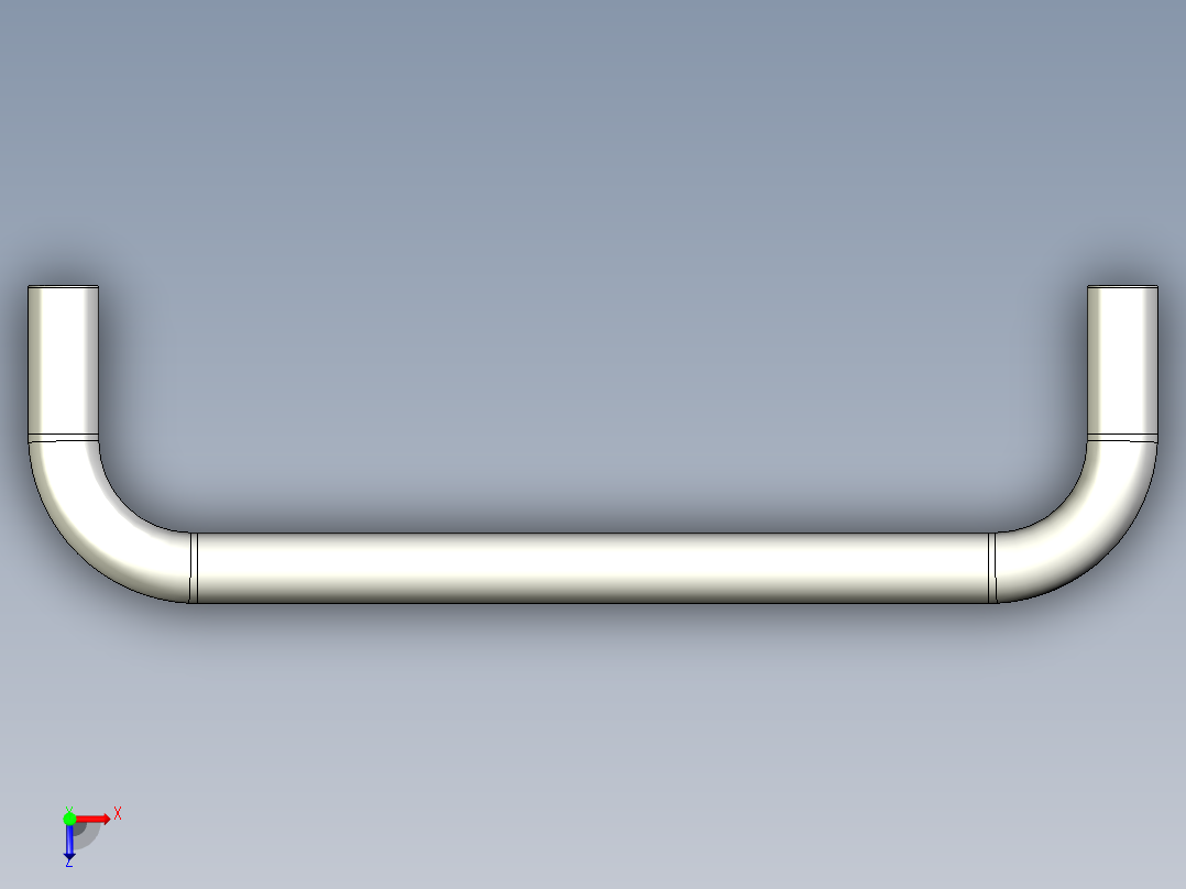 取手(不銹鋼)EF(B)-3D多系列多零件图纸模型俯视图