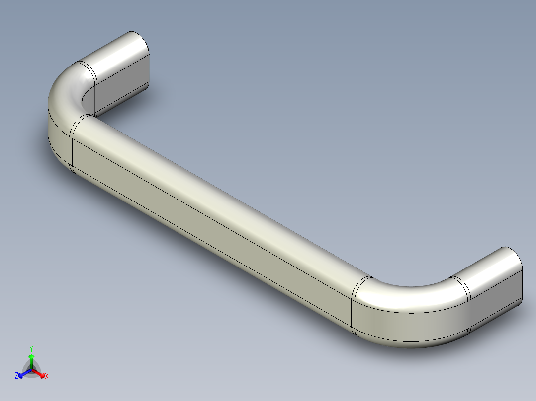 取手(不銹鋼)EF(B)-3D多系列多零件图纸模型正等轴测图