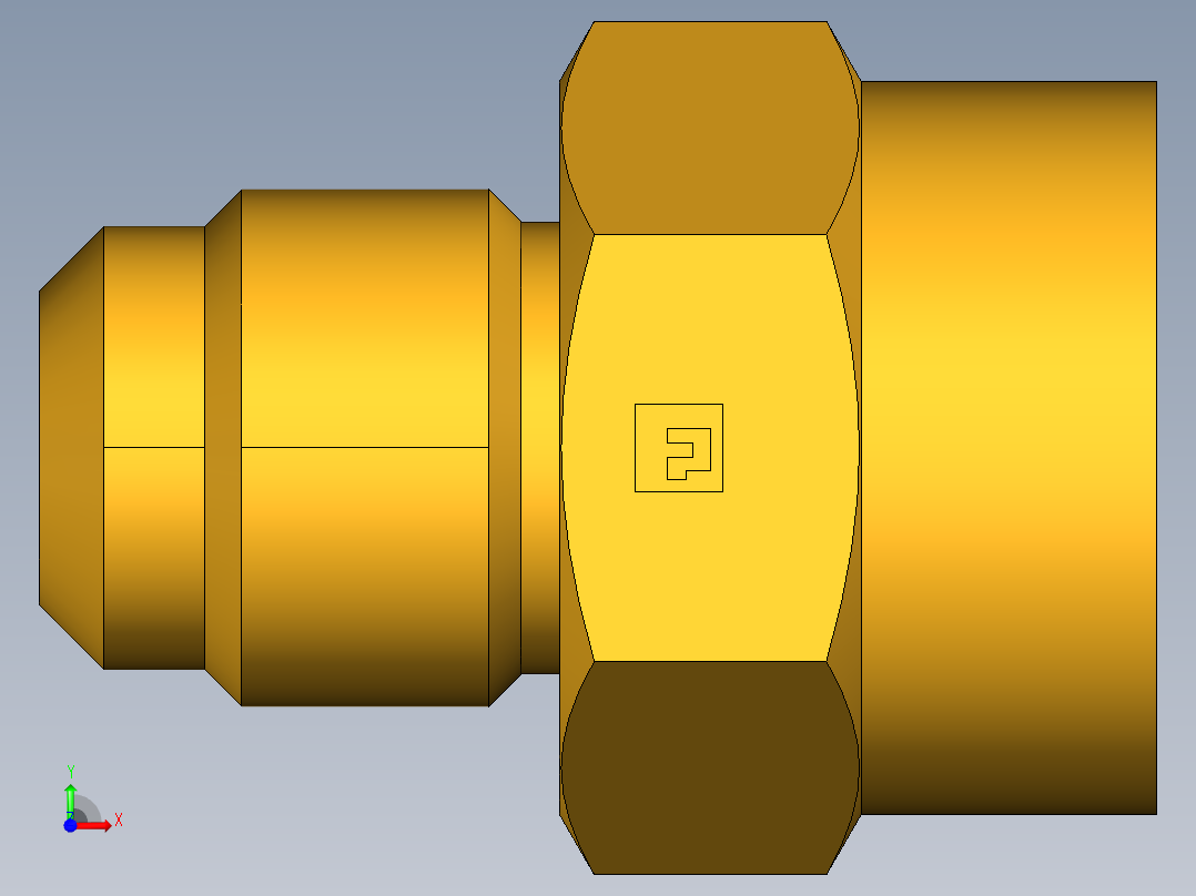 扩口式工业通用硬管接头Female Connector 46F-10-12前视图