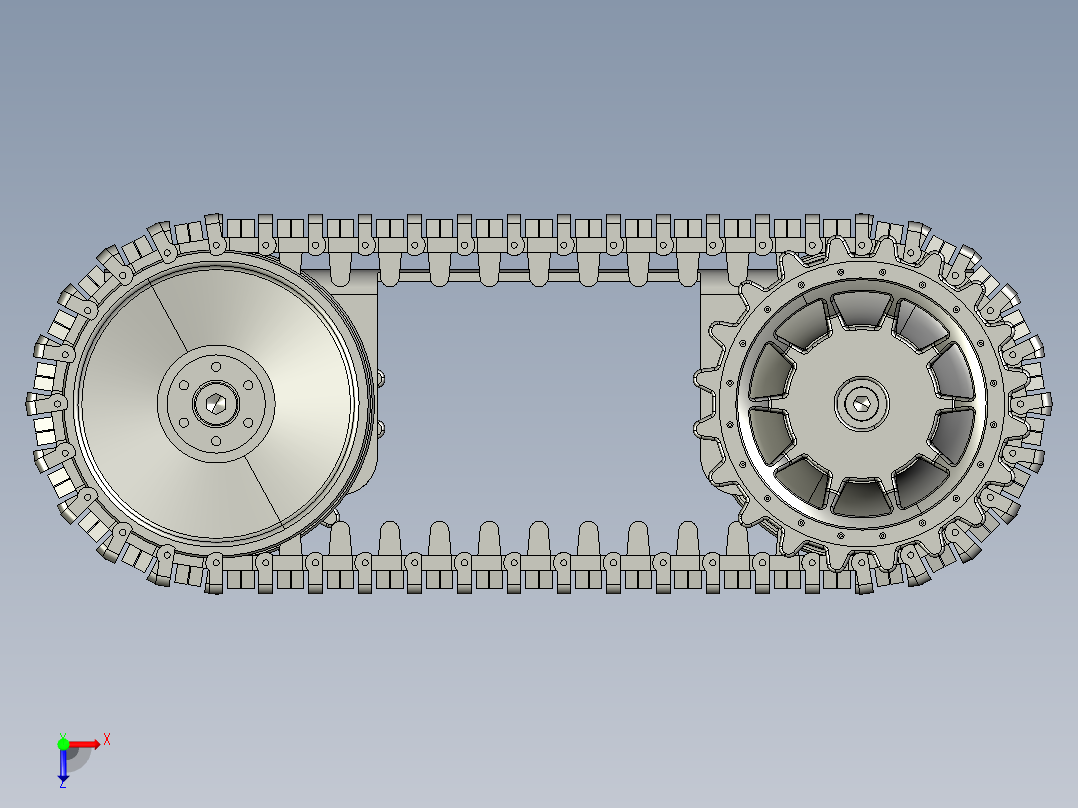 chassis-gladiator履带底盘俯视图