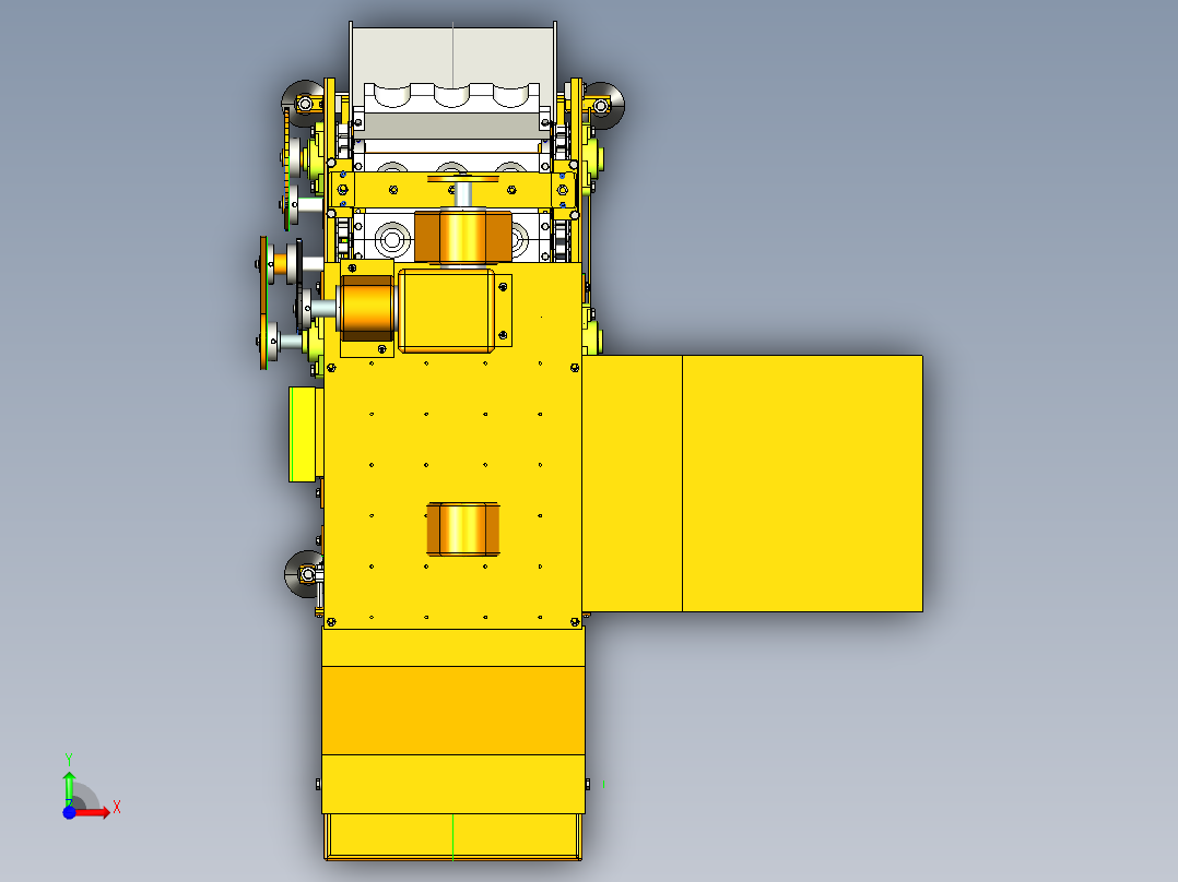 杏子去核分切机ug12前视图