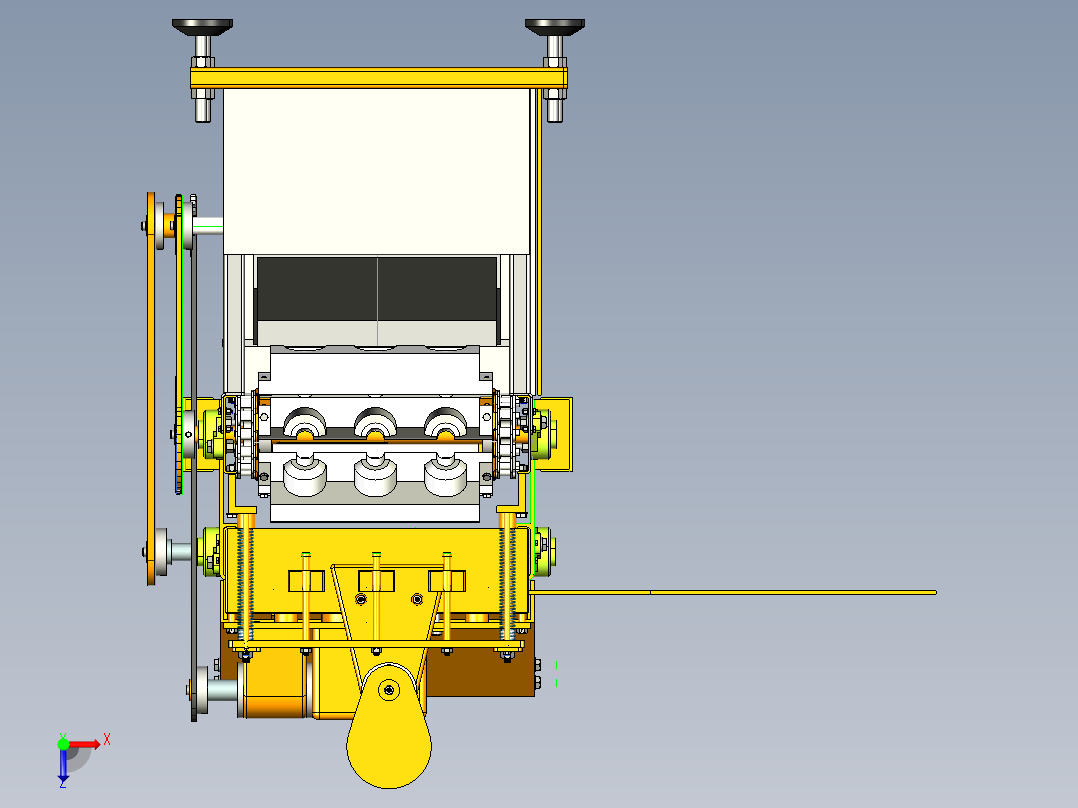 杏子去核分切机ug12俯视图