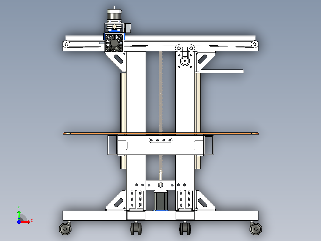 3D打印机型数控铣床前视图