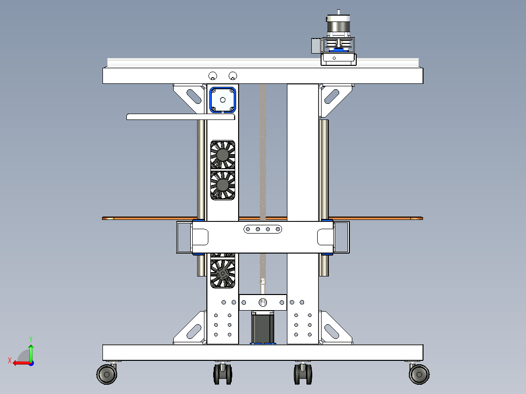 3D打印机型数控铣床后视图