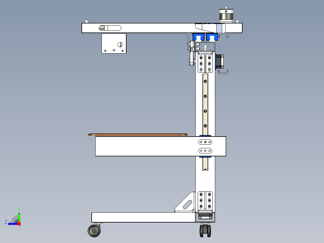 3D打印机型数控铣床右视图