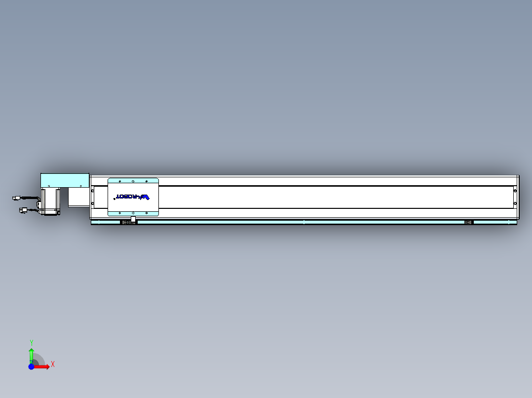 威洛博VBC同步带传动一无尘环境VBC14-L45-S1050-BR-ZP40-C3前视图