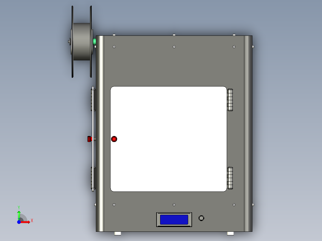 3D打印机200x200x200stp格式前视图