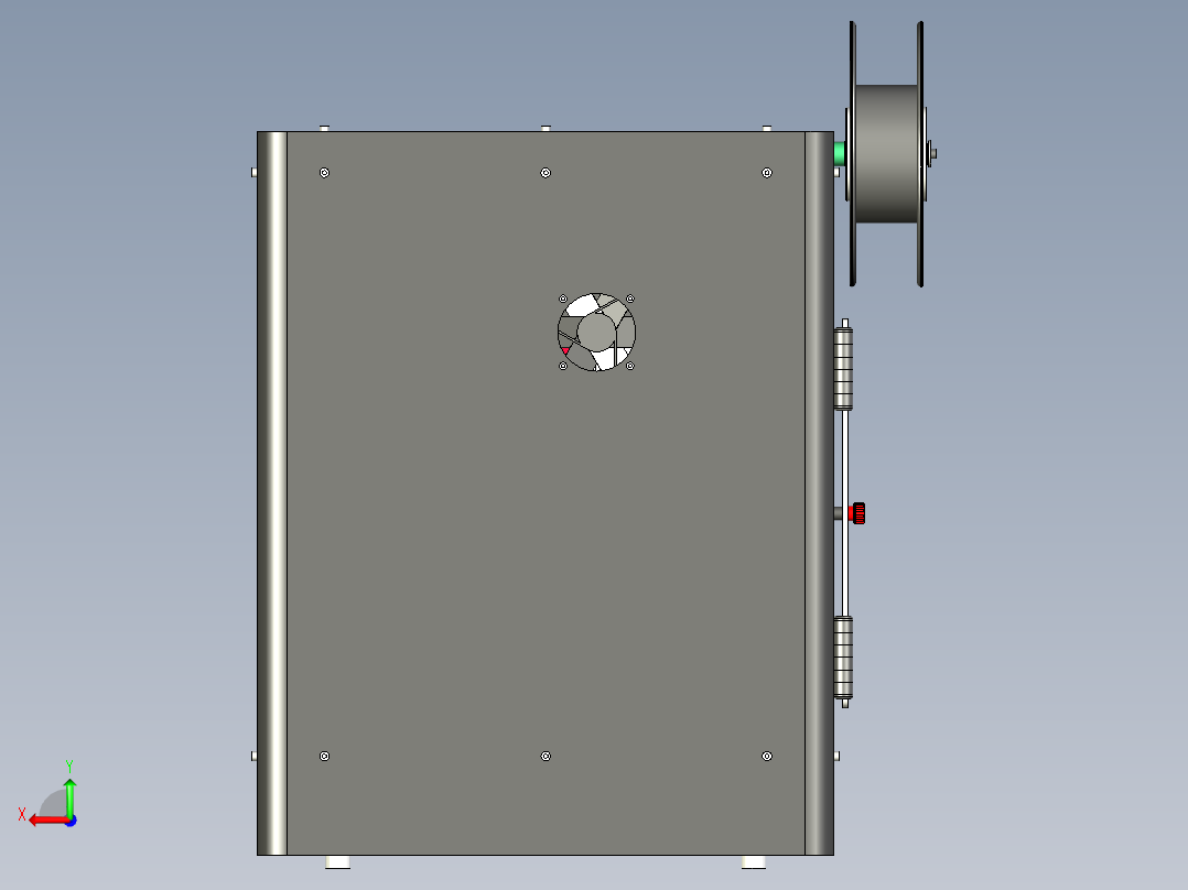 3D打印机200x200x200stp格式后视图