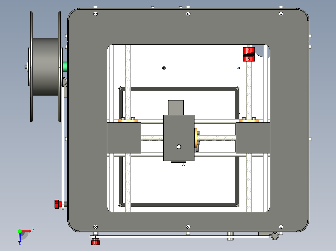3D打印机200x200x200stp格式俯视图