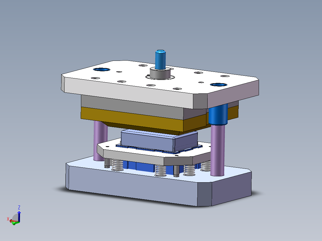 盒型工件垂直切边模具