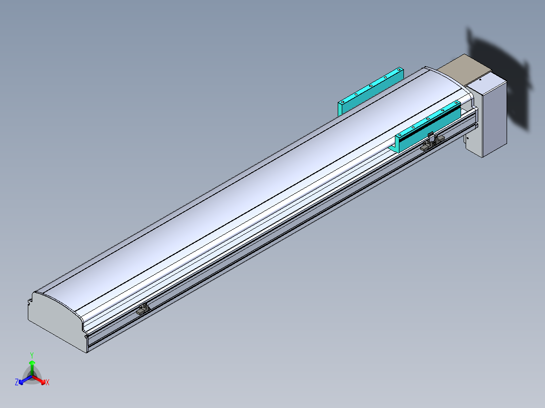 同步带滑台-半封闭B22H-L100-C-S1050-RD-P75-D3-N5