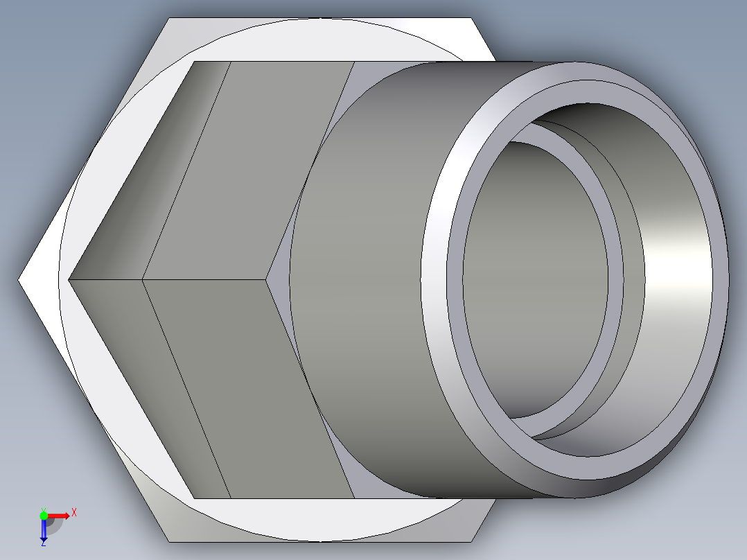 卡套式工业通用硬管接头EO_Swivel_nut_45_deg_elbow_EV22LOMDCF俯视图