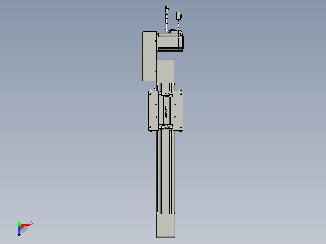 威洛博直线电机模组EB6-L70-S250-BL-P40-MS3俯视图