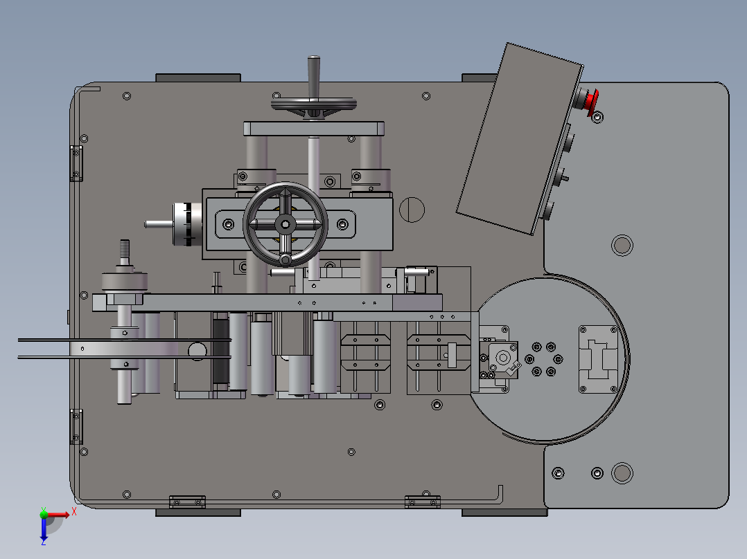 高速转盘式贴标机俯视图