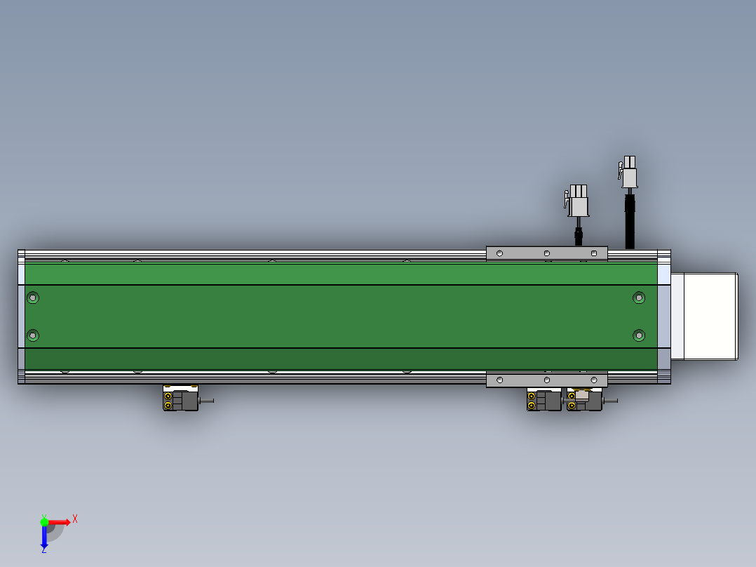 MTH丝杆半封闭模组MT100BS-BM-400W俯视图