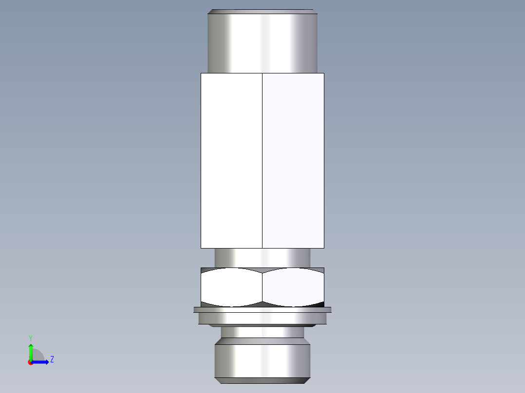 卡套式工业通用硬管接头EO_Adjustable_locknut_run_tee_LEE16SROMDCF左视图