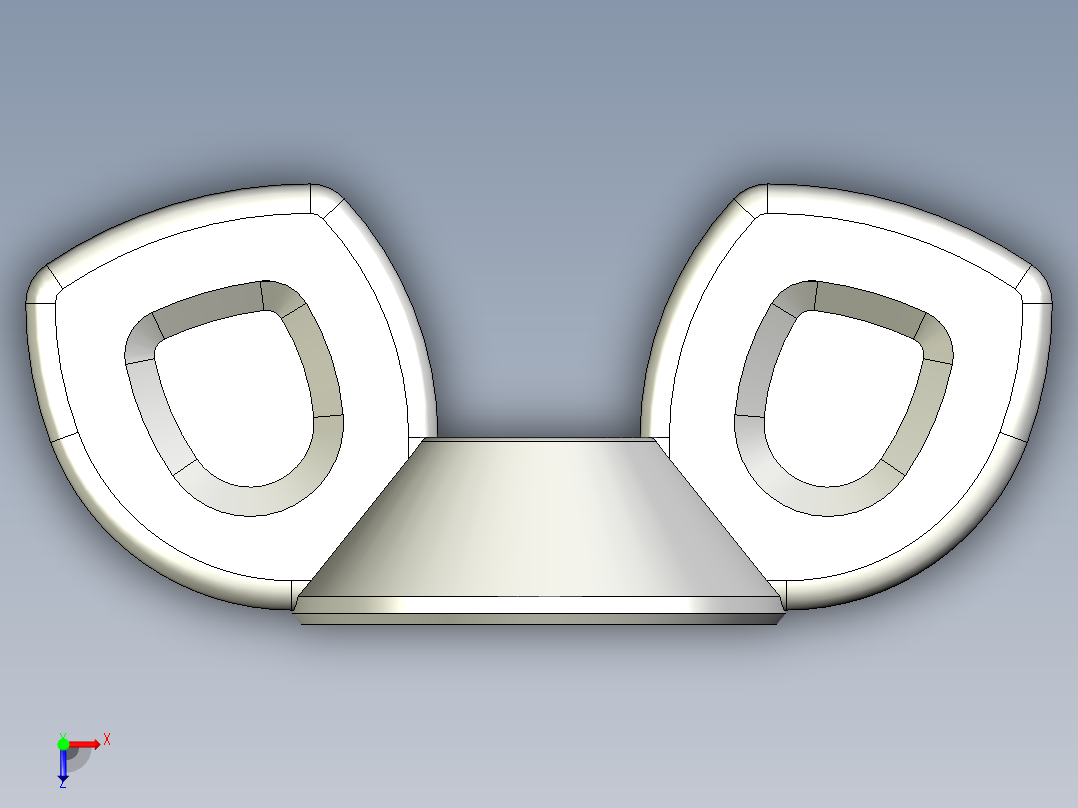 WING NUT 8-32 Thread size 27-64in Base Diameter.x_t俯视图