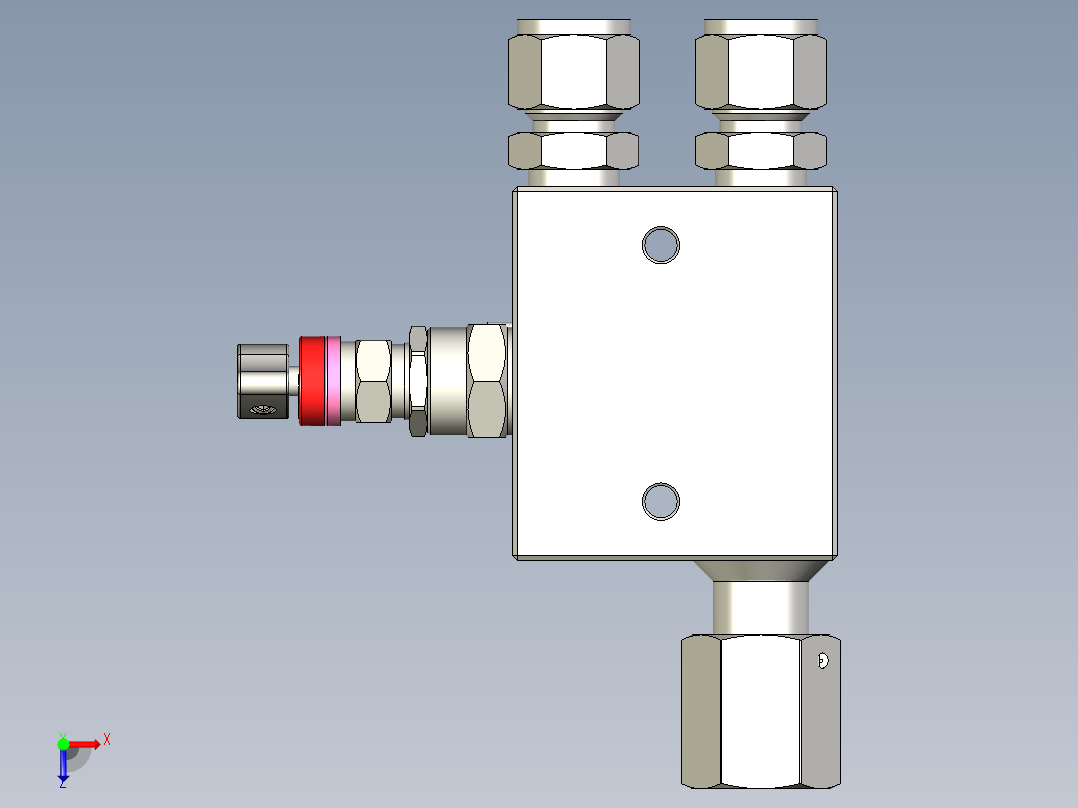 2阀门歧管(1)俯视图
