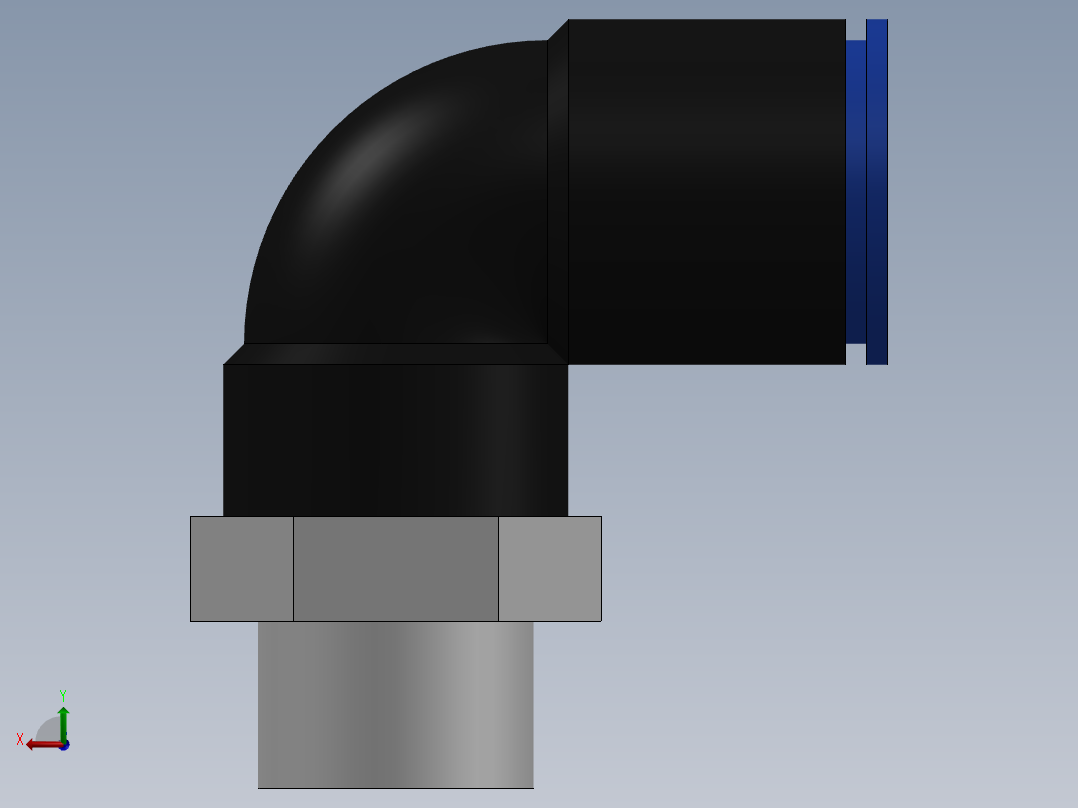 Ø10 x 1-4G COTOVELO 90° MACHO GIRAT. (C02471028)后视图