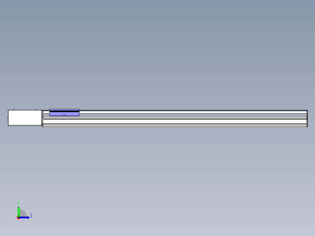 同步带滑台-半封闭B17H-L50-S1150-L-P75-D3左视图