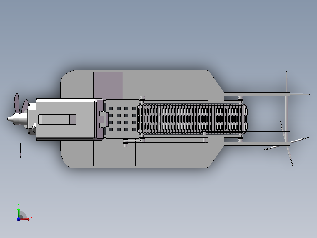 水面垃圾清理船前视图