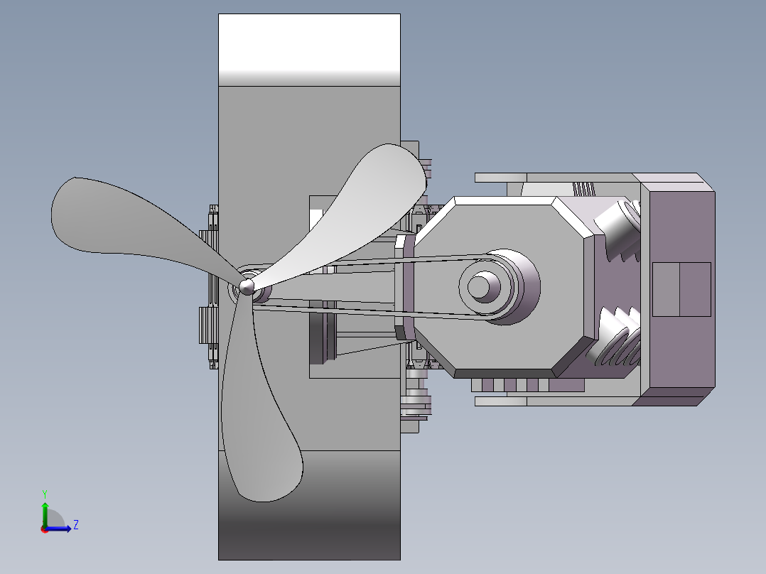 水面垃圾清理船左视图