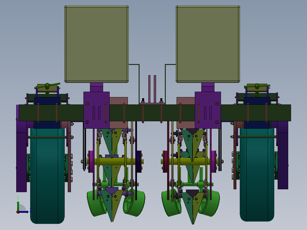 小型蔬菜移栽机的设计左视图