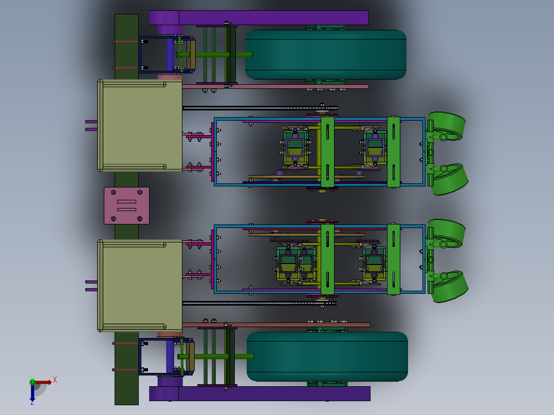 小型蔬菜移栽机的设计俯视图