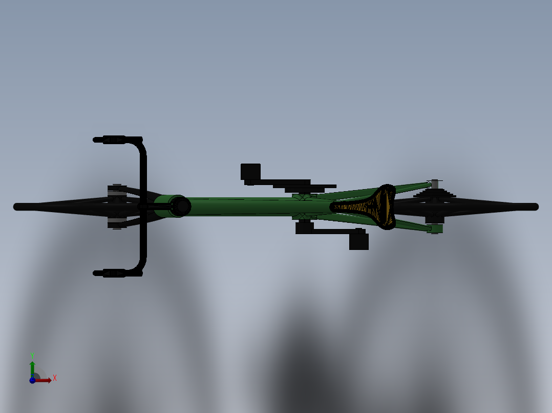 88---山地越野自行车sw2010三维图纸模型设计图纸前视图