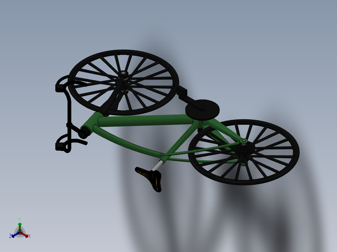 88---山地越野自行车sw2010三维图纸模型设计图纸正等轴测图