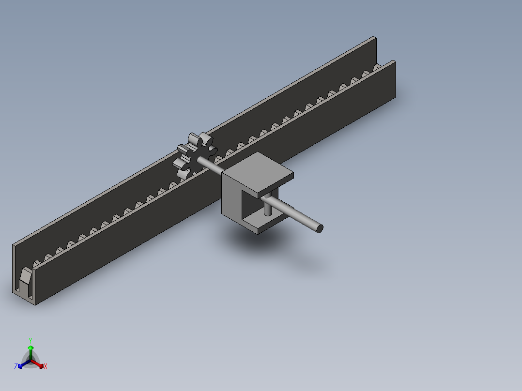 齿轮齿条正等轴测图