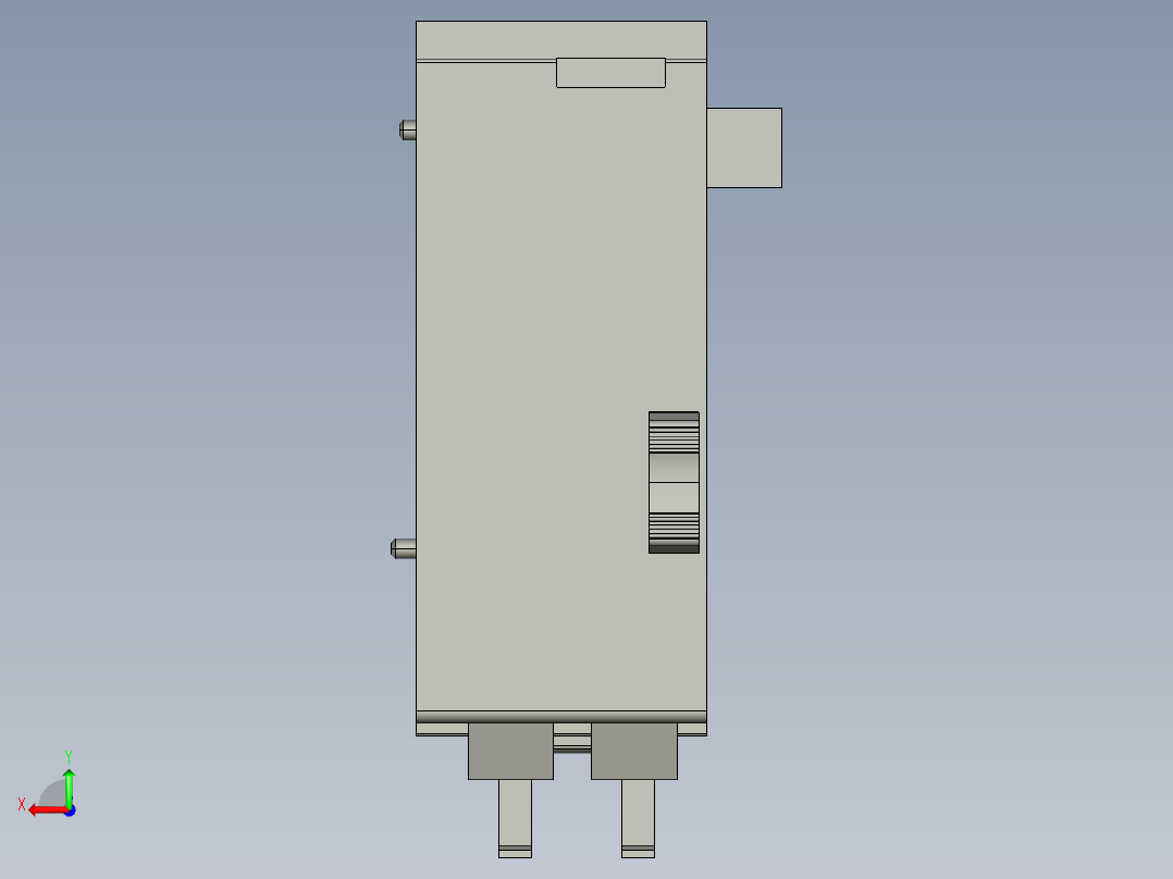 基恩士KV-H40S_kc图纸模型后视图