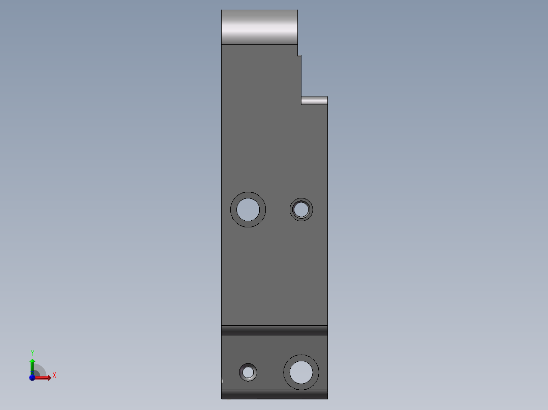 后托架UG模型三维UG+CAD图纸+说明书前视图