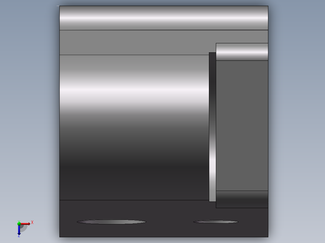 后托架UG模型三维UG+CAD图纸+说明书俯视图