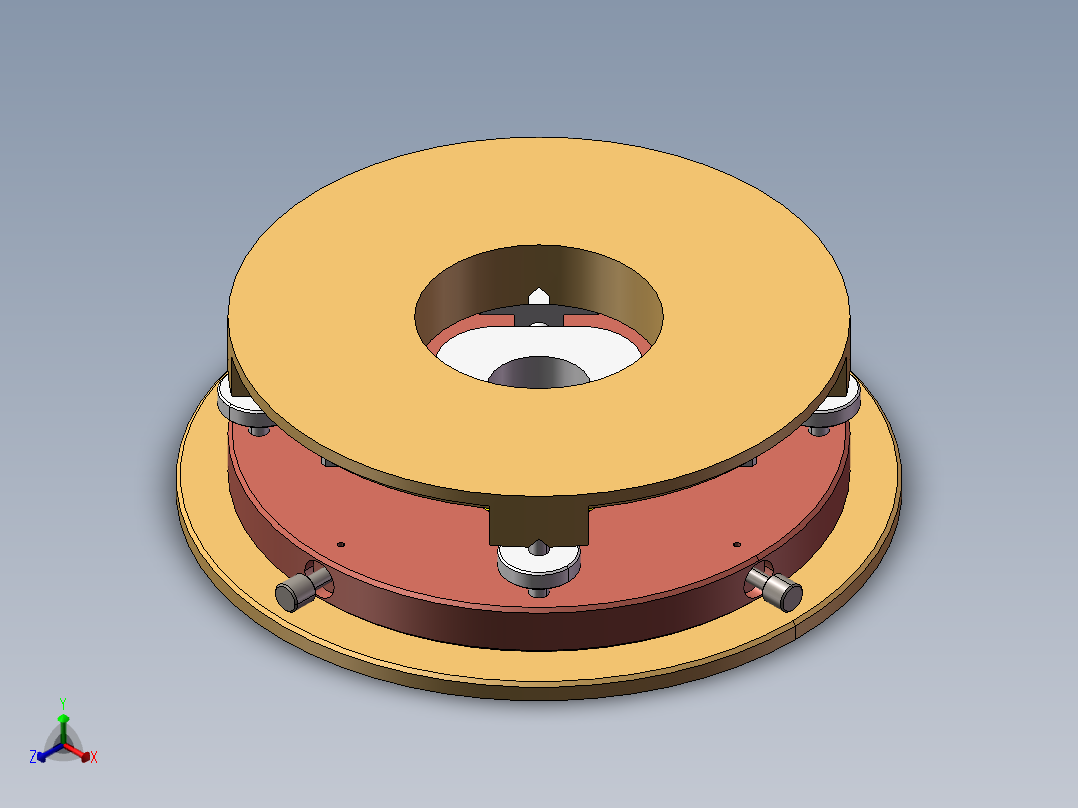 精密调心调平工作台设计资料含三维二维说明书正等轴测图