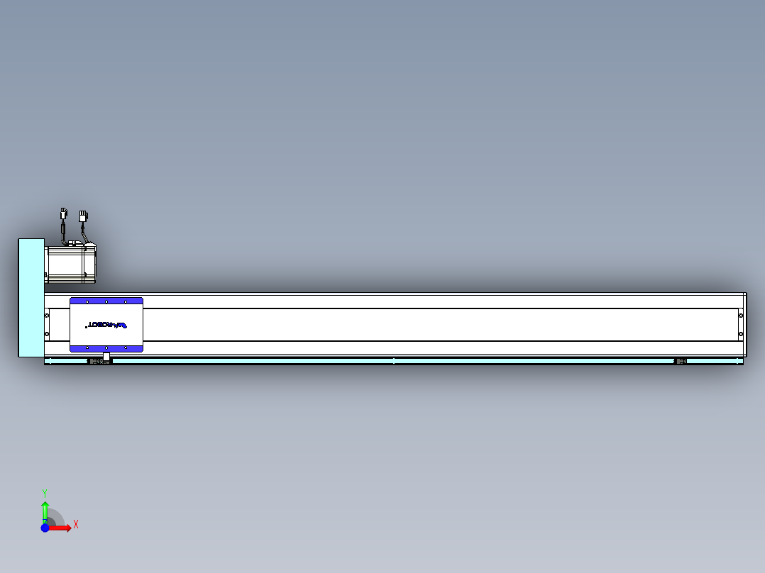 威洛博VC丝杆传动-无尘环境VC14-Lxx-C-S1250-BR-ZP75-C3前视图