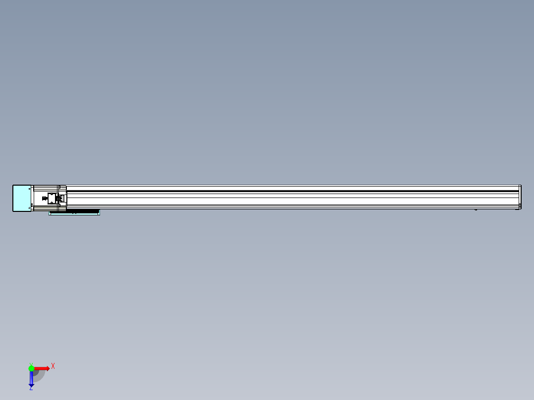 威洛博VC丝杆传动-无尘环境VC14-Lxx-C-S1250-BR-ZP75-C3俯视图