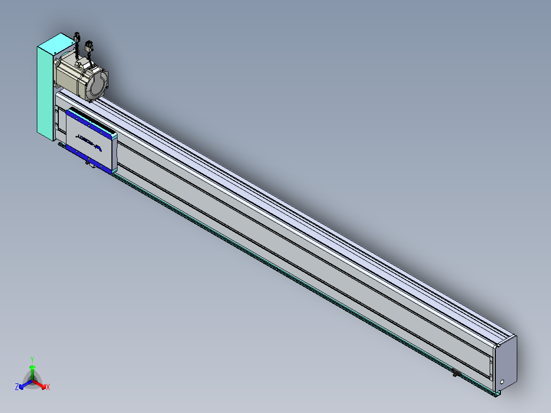 威洛博VC丝杆传动-无尘环境VC14-Lxx-C-S1250-BR-ZP75-C3正等轴测图