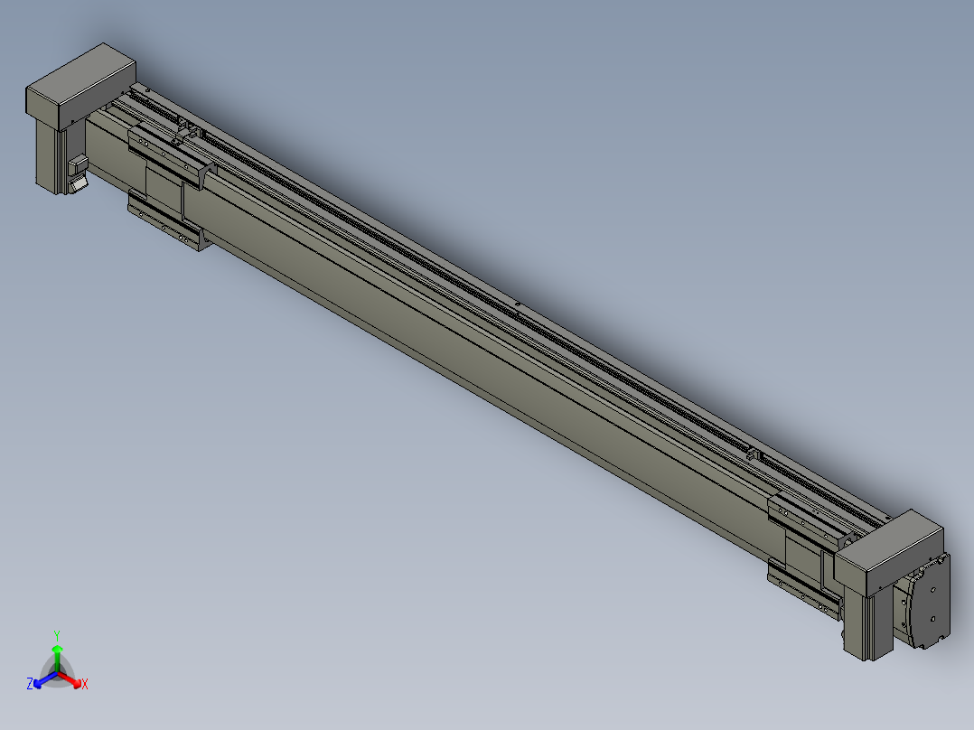 威洛博双电机滑台-VBF14S2-L50-S1100-BU-P40-C6正等轴测图