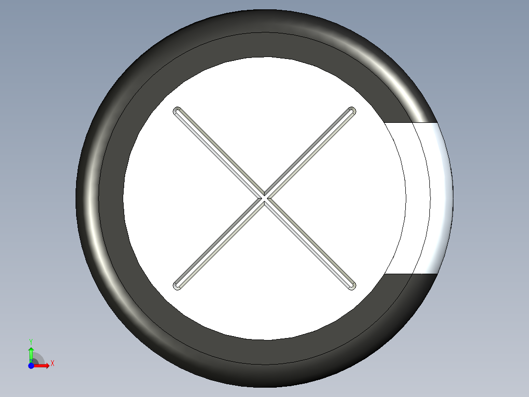 无源元件封装-CAP_RAD_D16x35.5_POL_BK前视图